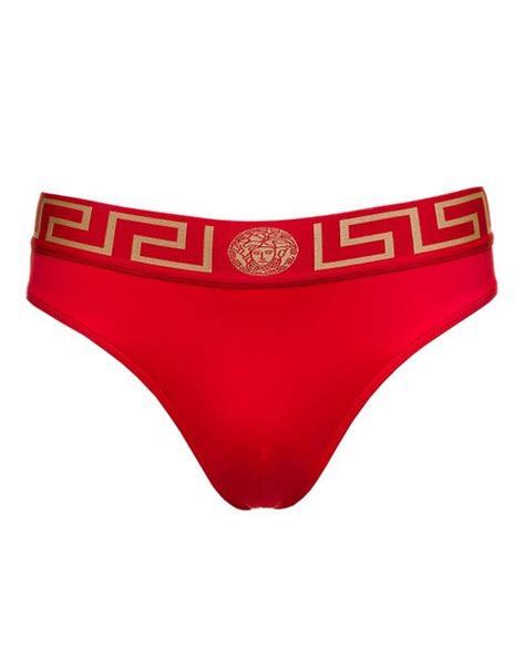 versace red greca stretch cotton brief|Versace briefs for men.